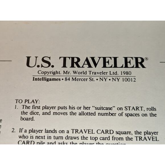 1980 US Traveler Vintage Board Game Learning Education Race Across the USA Rare - Picture 8 of 11